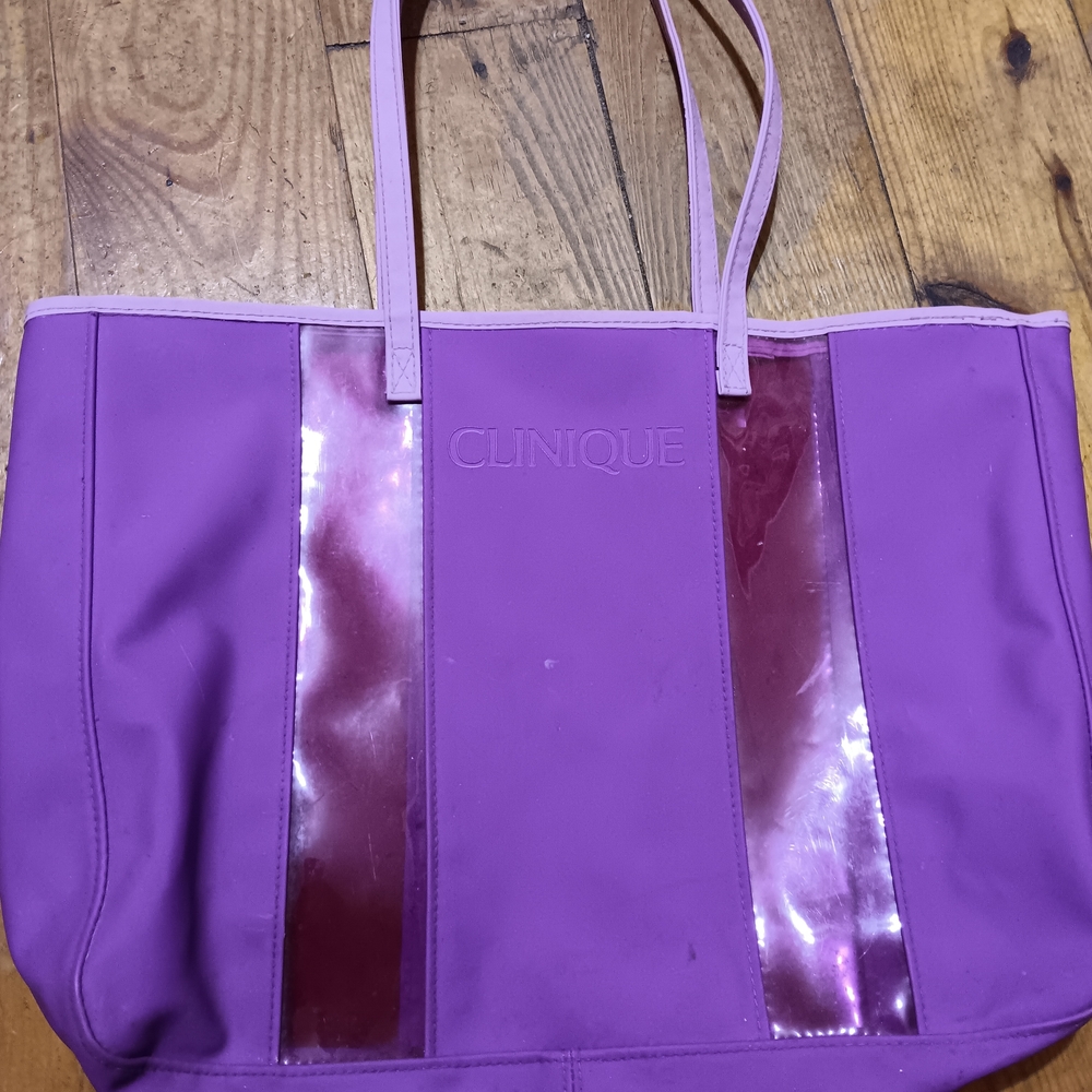 Clinique Purple and Pink Cosmetic Bag